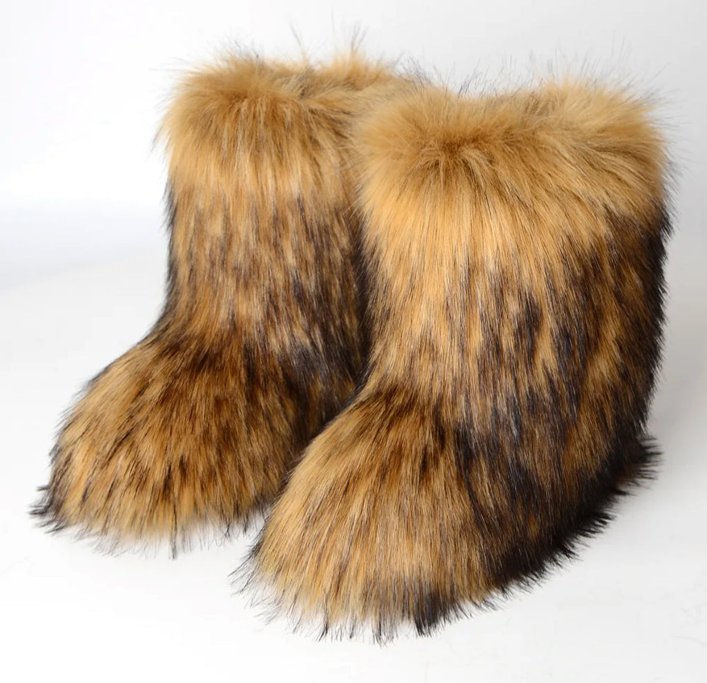 Plush Faux Fur Winter Boots