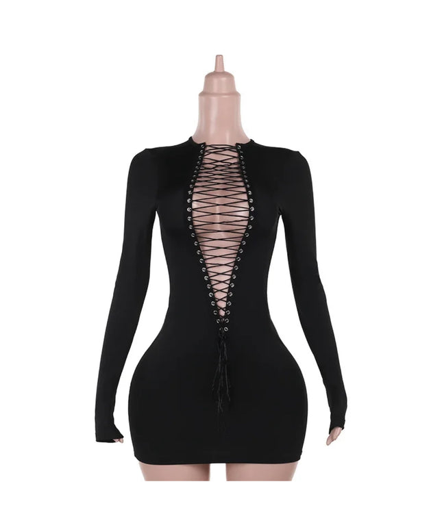 Laced Up Mini Dress