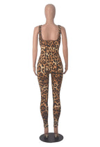 Leopard Print Stretch Jumpsuit