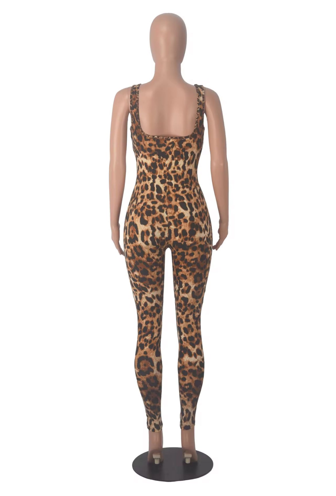 Leopard Print Stretch Jumpsuit