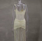 Seraphine Fringe Dress – Champagne Nude