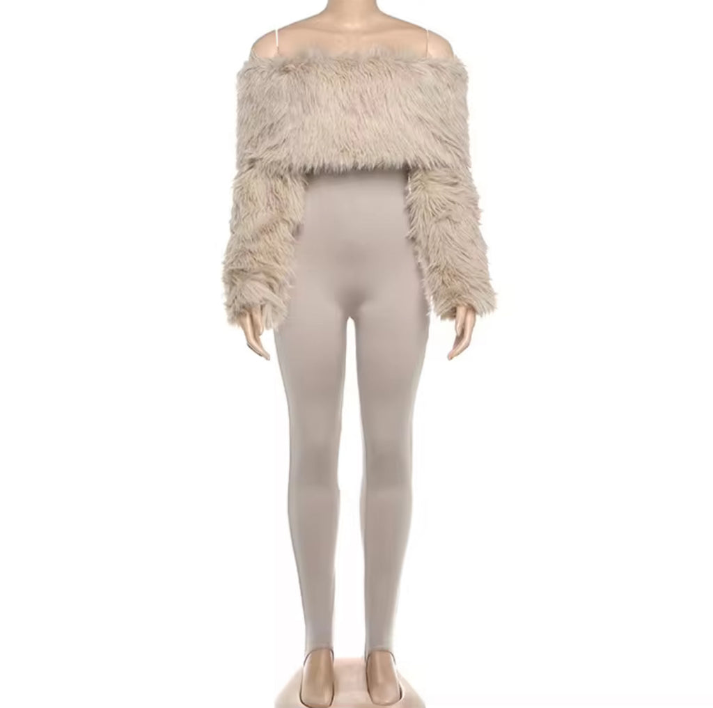 Faux Fur Luxe Catsuit