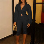 Sculpted Peplum Two-Piece Set